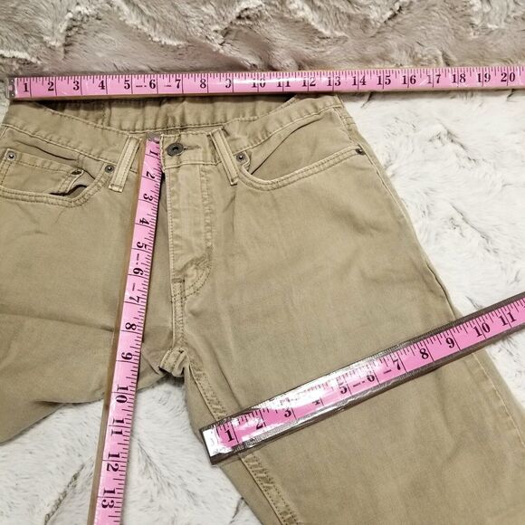 Levis Jeans Mens 28x30 Brown 514 Slim Straight Light Wash American Denim - Picture 5 of 11